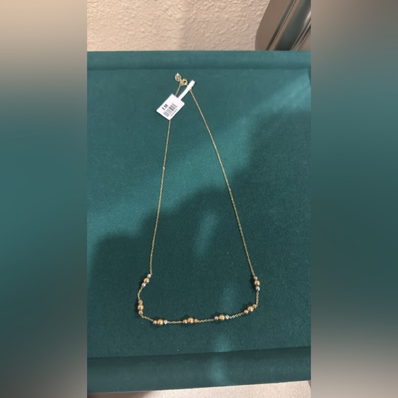 Elegant 18K Gold Beaded Necklace